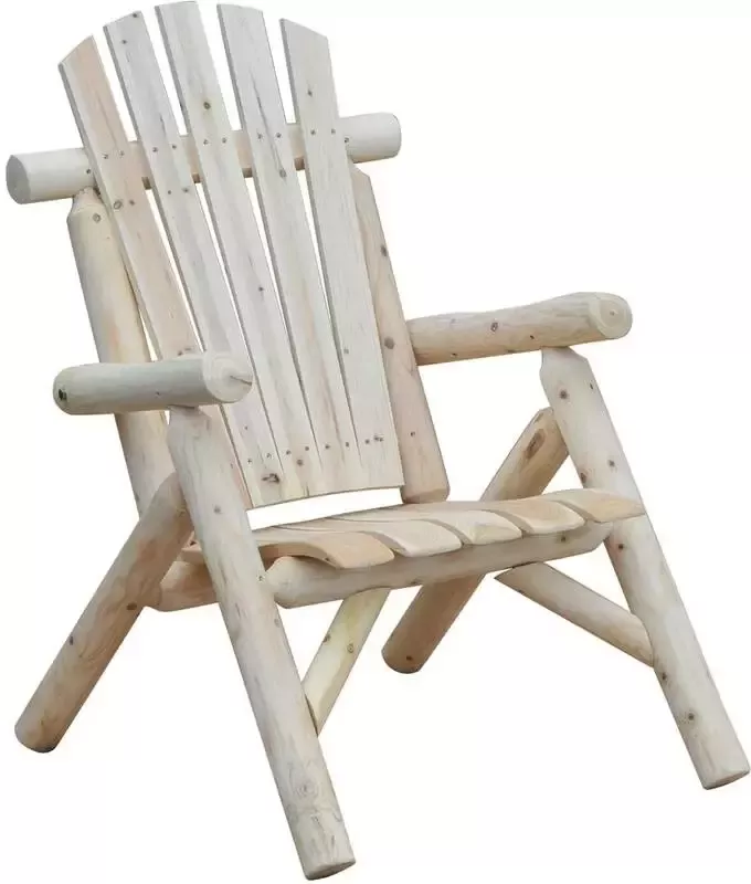 Sunny Tuinstoel tuinzetel houten stoel hoge rug met armleuningen vurenhout natuur