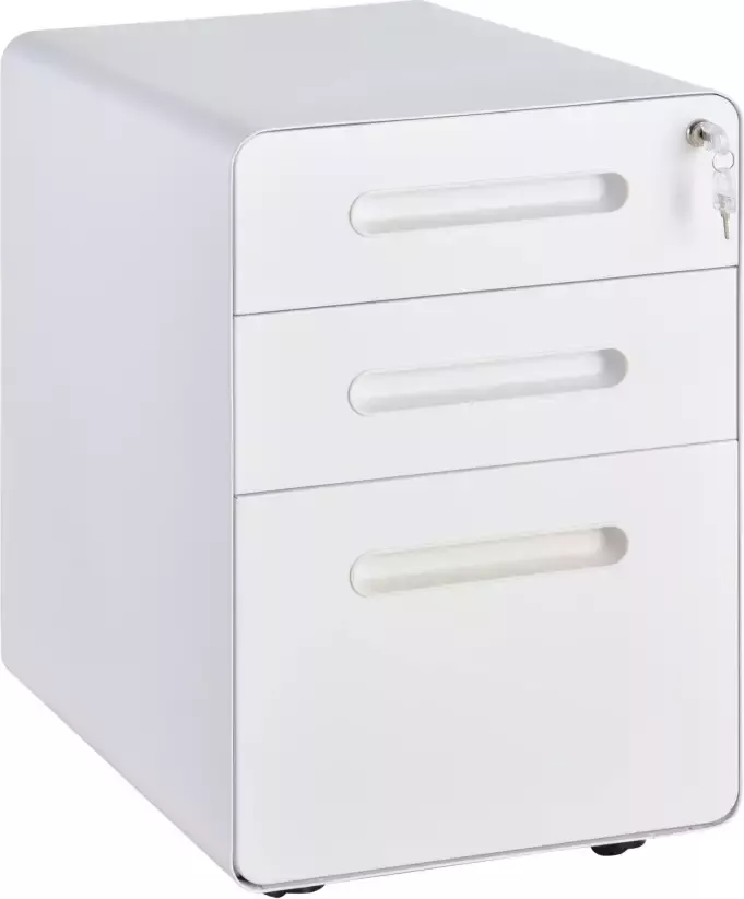 Vinscetto Vinsetto Rolcontainer archiefkast met 3 laden kantoorcontainer staal 924-007 - Foto 9