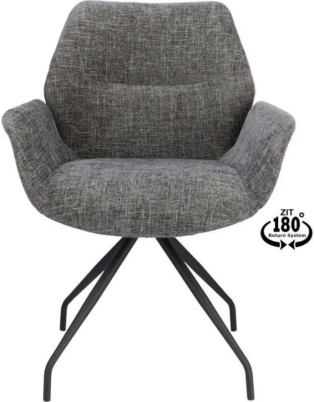 Trendhopper Eetkamerstoel Vieve stof Darkgrey
