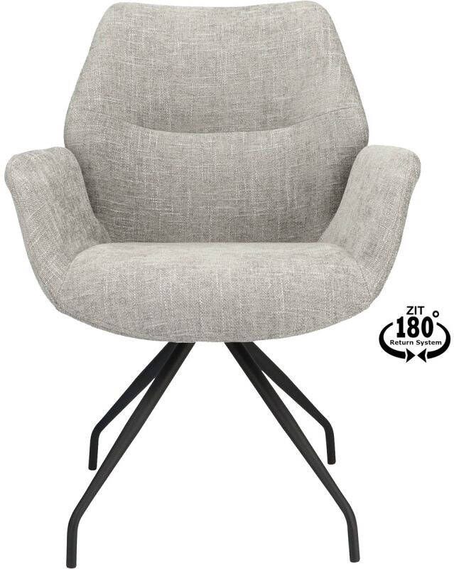 Trendhopper Eetkamerstoel Vieve stof Taupe