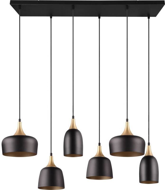 Trendhopper Hanglamp Chiraz mat zwart Excl. 6x E27 4 9W