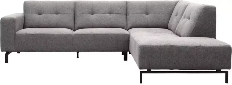 Trendhopper Hoekbank Viborg Nero Steel rechts