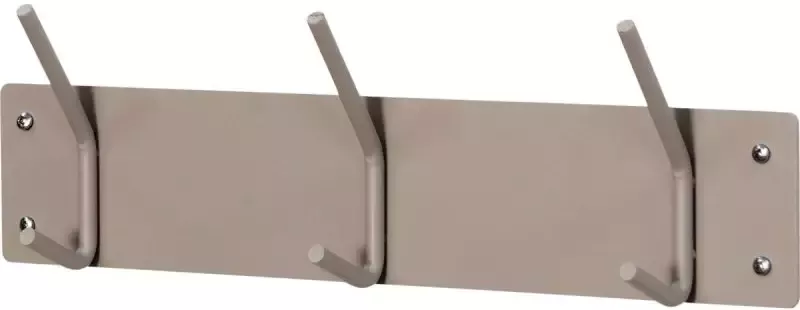 Spinder Design Fusion Wandkapstok met 3 haken 40x6x12 cm Zijdeachtige Taupe
