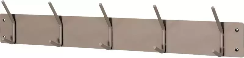 Spinder Design Fusion Wandkapstok met 5 haken 70x6x12 cm Zijdeachtige Taupe