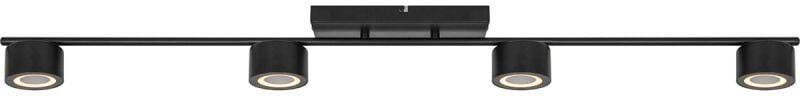 Nordlux Plafondlamp Clyde 4 lichts L 115 cm 3 step dim zwart - Foto 2
