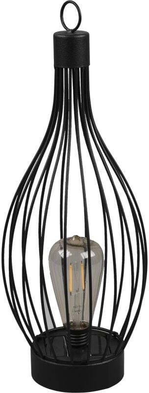 Reality Mairana Tafellamp Solar IP44 Schemering Sensor Zwart