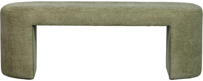 WOOOD Jacob Bankje Zonder Rugleuning Chenille Stof Olijf Groen 46x130x46 cm - Foto 4
