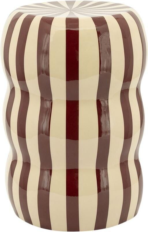 By-Boo Bijzettafel Candice 28cm Beige Burgundy - Foto 1