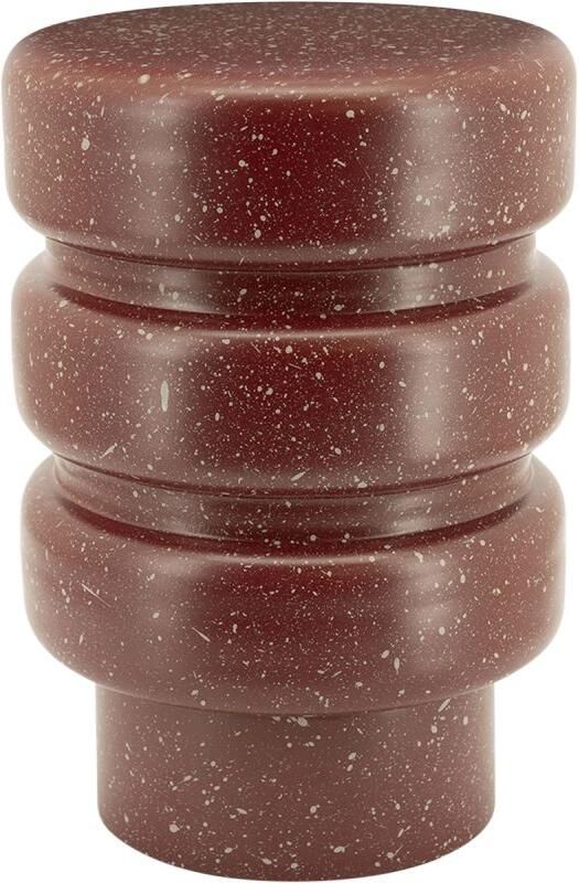 By-Boo Ronde Bijzettafel Spatter 30cm Burgundy