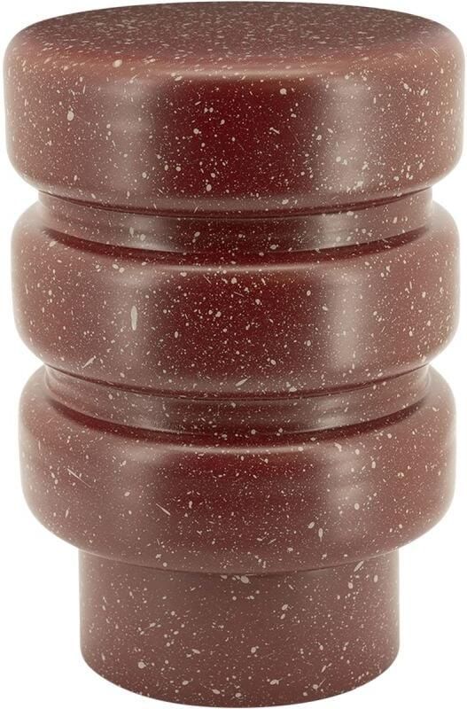 By-Boo Ronde Bijzettafel Spatter 30cm Burgundy