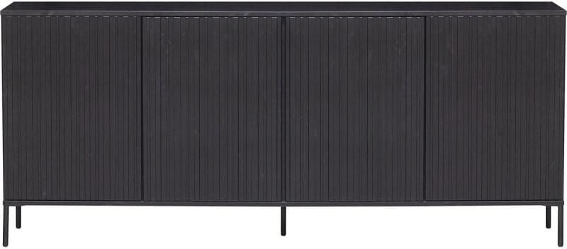 WOOOD Exclusive New Gravure Dressoir Grenen Zwart 85x200x44 - Foto 5