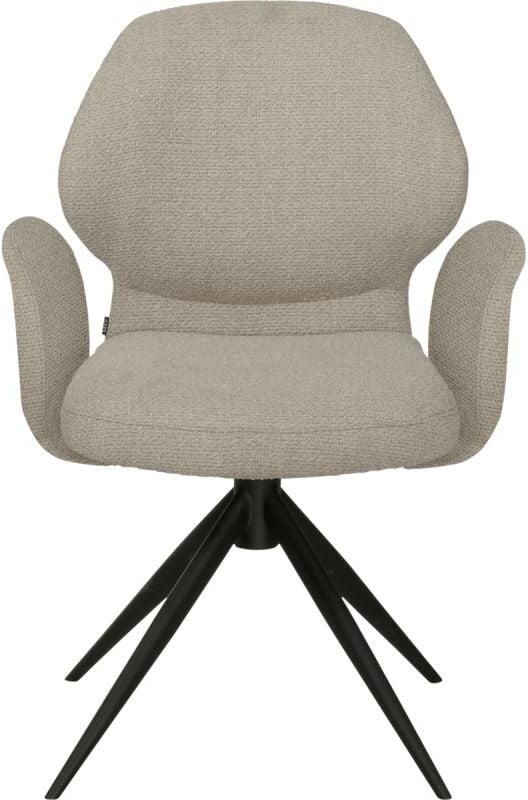Trendhopper Eetkamerstoel Bione met arm Rhodos Clay