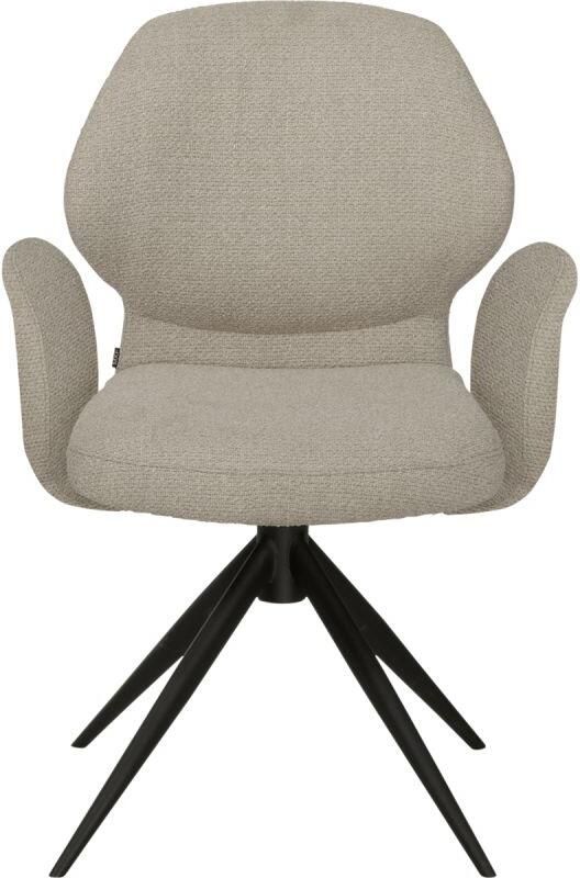 Trendhopper Eetkamerstoel Bione met arm Rhodos Clay