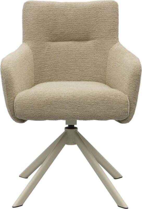 Trendhopper Eetkamerstoel Jule Genua Beige met beige frame