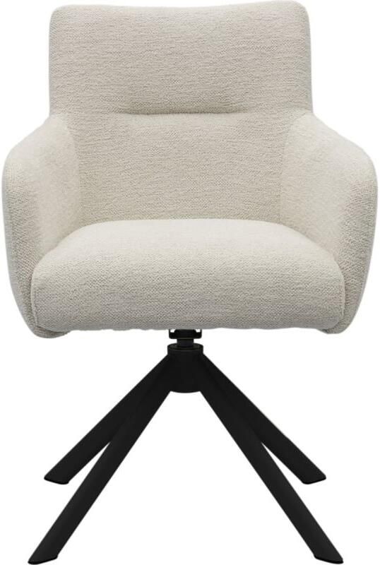 Trendhopper Eetkamerstoel Jule Genua Shell met zwart frame