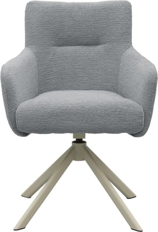 Trendhopper Eetkamerstoel Jule Genua Steel met beige frame