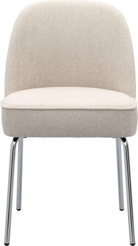 Trendhopper Eetkamerstoel Vogue Gear Natural met chromen poten