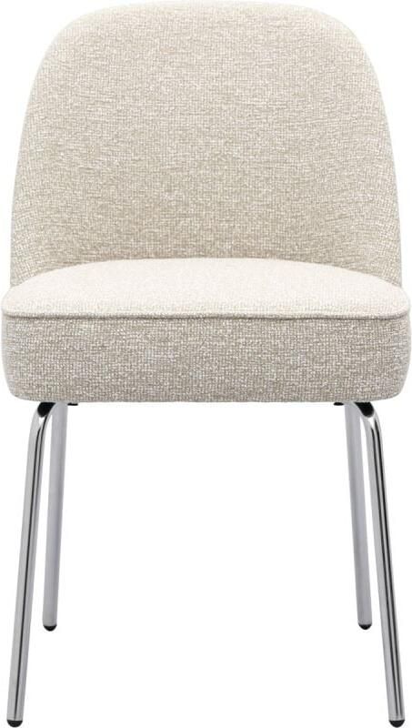 Trendhopper Eetkamerstoel Vogue Lima Beige met chromen poten