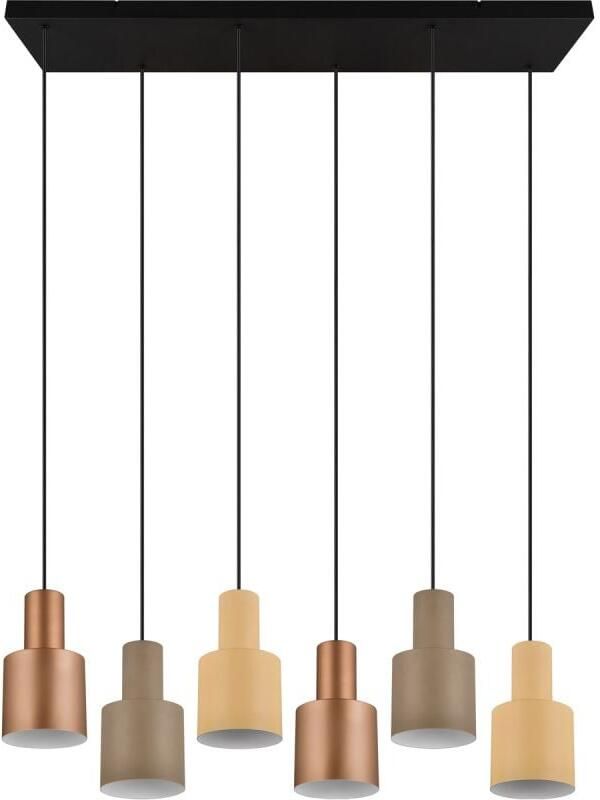 TRIO Agudo Hanglamp Multicolor 6x E27