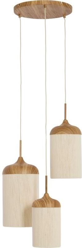 Trendhopper Hanglamp Denia 3-lichts rond naturel