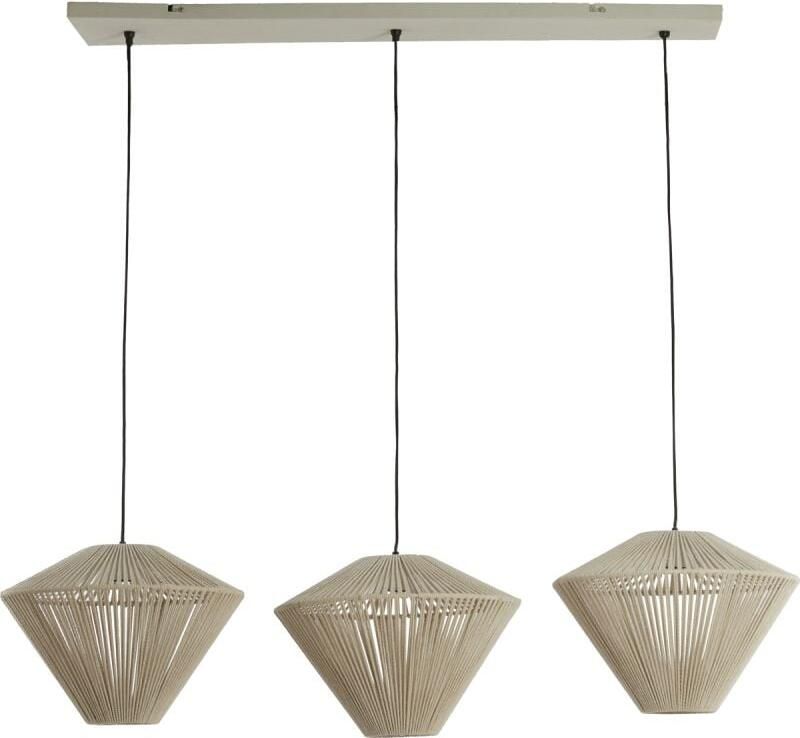Light & Living Hanglamp Felida 3-lamps Crème Japandi
