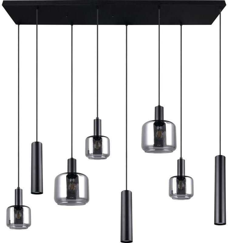 TRIO Mataro Hanglamp 8-lichts Zwart Mat