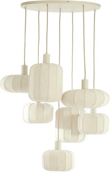 Trendhopper Hanglamp Tulsa 7-lichts rond Creme