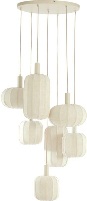 Trendhopper Hanglamp Tulsa 7-lichts rond Creme