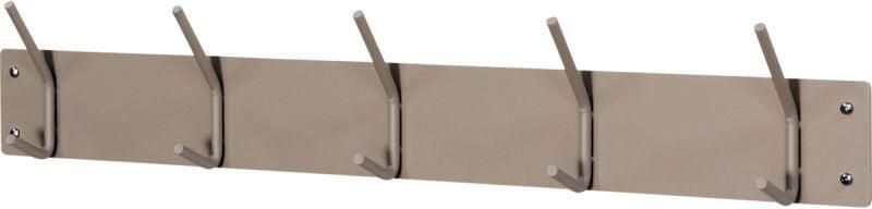 Spinder Design Fusion Wandkapstok met 5 haken 70x6x12 cm Zijdeachtige Taupe - Foto 3