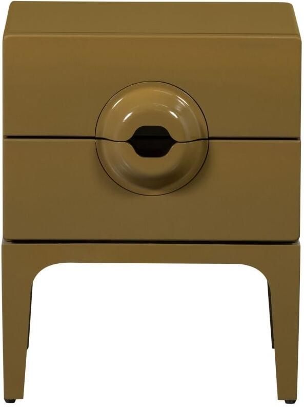 WOOOD nachtkastje 2 lades Merge Hout Honing Geel 57x44x45 cm - Foto 2