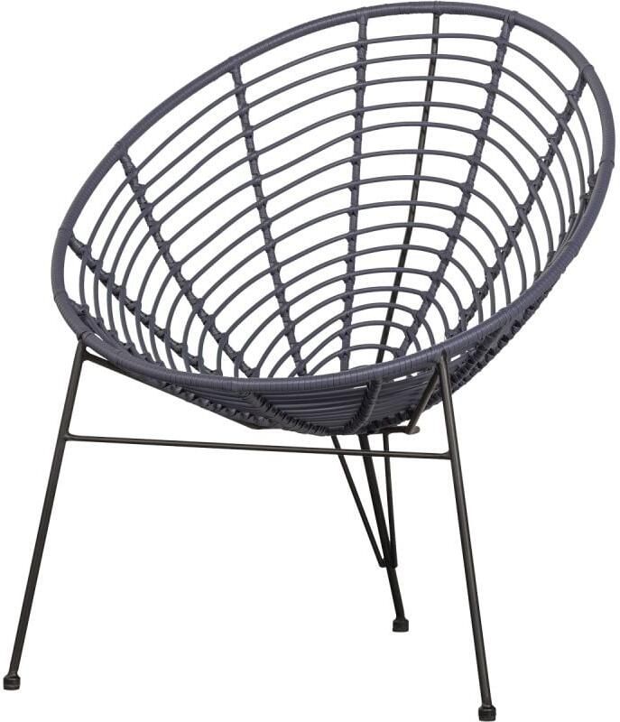 WOOOD Loungestoel Buiten Jane PE Metaal Inkt 88x72x81 - Foto 3