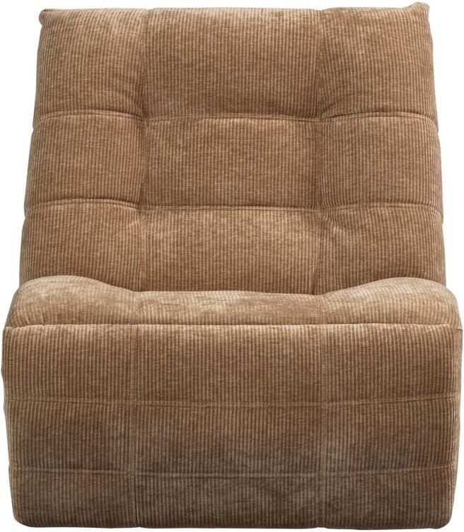 WOOOD Hein Relaxfauteuil Elektrisch Geweven Ribstof Lichtbruin - Foto 3