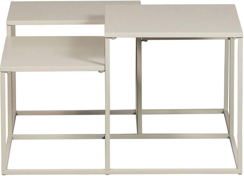 WOOOD Exclusive Salontafel Mida Metaal 70cm Greige Vierkant - Foto 2