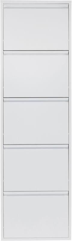 Spinder Design Schoenenkast Billy 5 Wit Metaal 50 x 169 x 15 cm Hoogwaardige afwerking - Foto 4