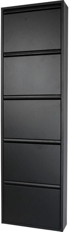 Spinder Design Billy 5 Schoenenkast met 5 vakken 50x15x169 cm Zwart - Foto 3