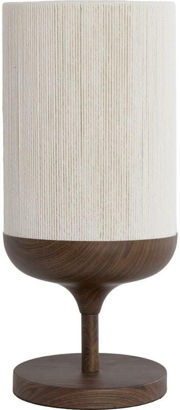 Light & Living Tafellamp Dania Houtlook en touw 50cm Donkerbruin