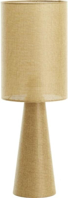 Light & Living Tafellamp Micky Linnenlook Olijfgroen