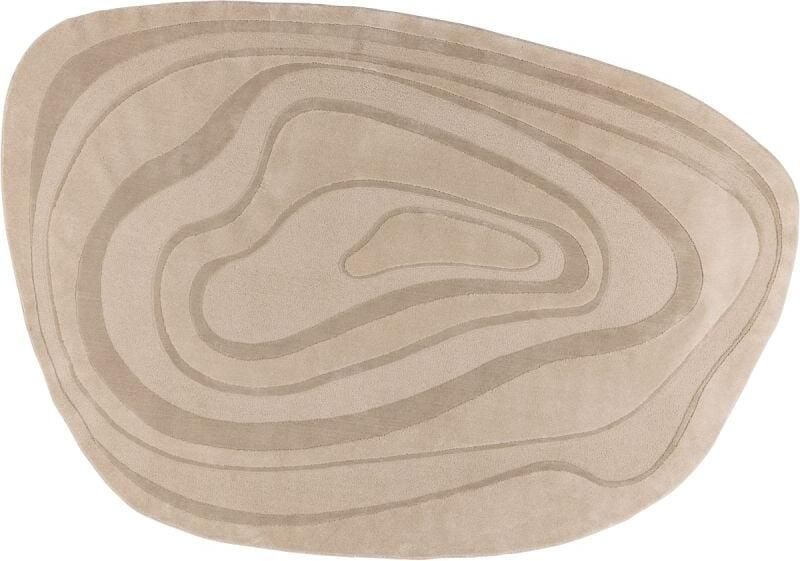 Batucci Vloerkleed Modern Organische Vormen Beige 3D-effect Comfortabel en Onderhoudsvriendelijk