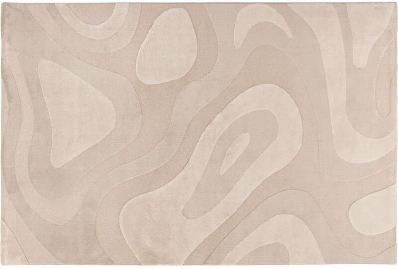 Batucci Vloerkleed Modern 3D-Effect Beige Luxe en Comfortabel Hotel Chique Interieur