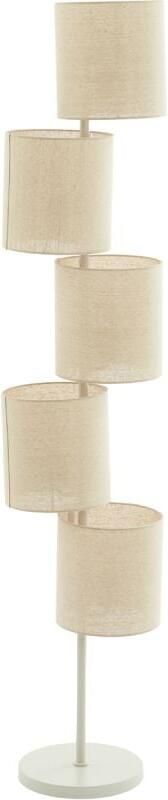 Light & Living Vloerlamp Benigno Linnen 5-lamps Beige