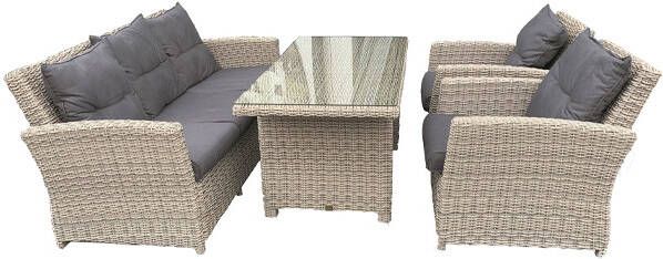 Van Kooten Tuin en Buitenleven SenS-Line Wicker Diningset loungeset Amaro Showmodel Hoofddorp