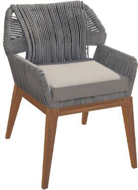 Van Kooten Tuin en Buitenleven Teak stoel Granada met kussen- Teak- Tuindeco