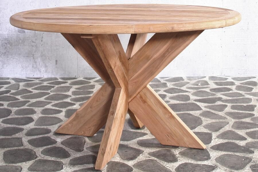 Van Kooten Tuin en Buitenleven SenS-Line Malta teak tafe Ø 130 cm- Teak- Sens-Line - Foto 2
