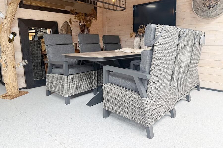 Van Kooten Tuin en Buitenleven SenS-Line Aurum tuinset Tafel met 6 verstelbare stoelen Showmodel Numansdorp Hoofddorp Amersfoort & Wommelgem- Aluminium- Sens-Line - Foto 2