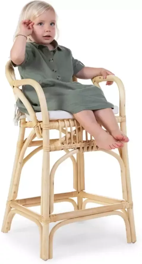 Childhome Kinderstoel met kussen Montana rattan - Foto 1