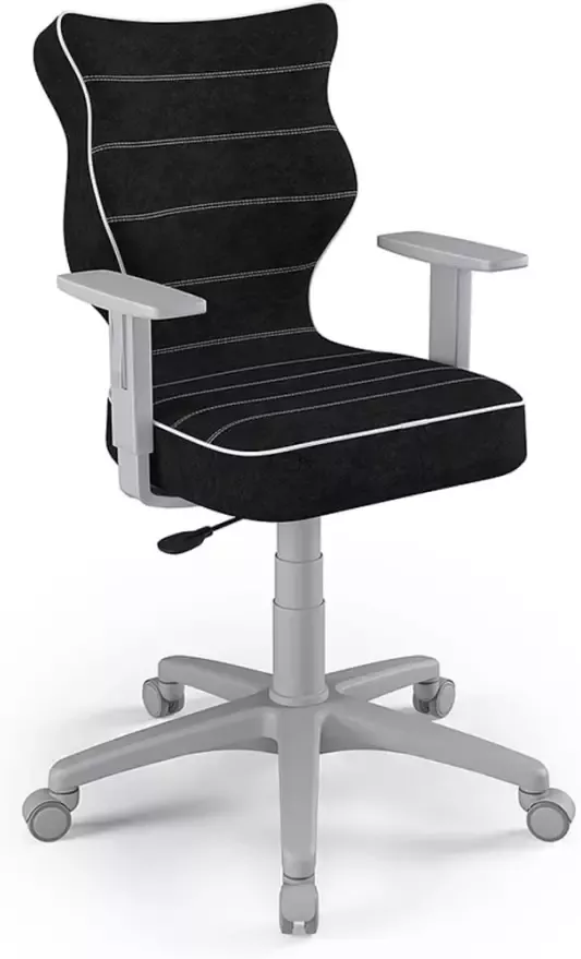 Entelo Kinderstoel Duo Gray Visto 01 ergonomisch zwart
