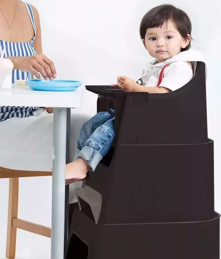 DERYAN Kinderstoel 5-in-1 Quuby zwart