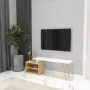 Homemaniac Homemania Tv-meubel Gold 125 2x29 5x42 8 cm wit en eikenkleurig - Thumbnail 3