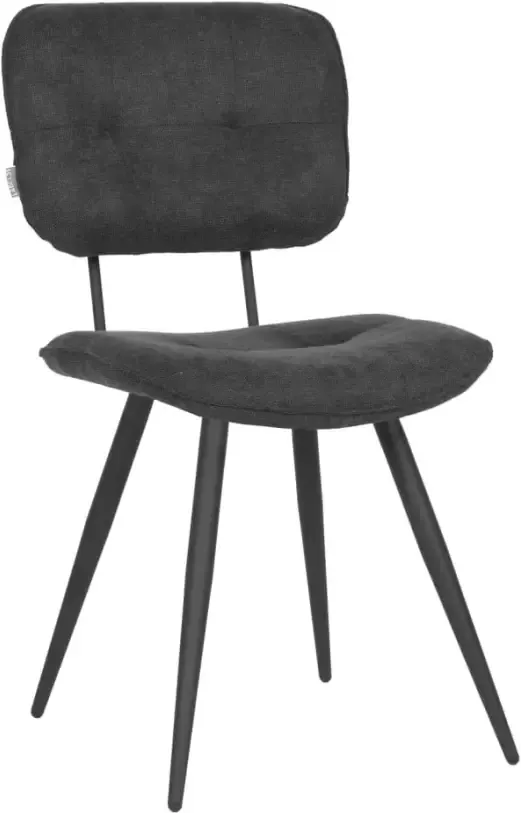 LABEL51 Eetkamerstoelen 2 st Lux 49x60x87 cm antracietkleurig - Foto 2