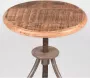Label51 Kruk Jaipur 35x35x46-75 cm hout gebrand staalkleurig - Thumbnail 2